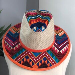 Guatemalan hand made Colorful Geometric Patterned Hat